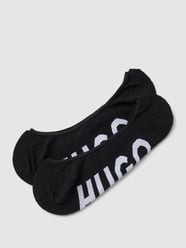 Füßlinge mit Label-Detail im 2er-Pack Modell 'INVISIBLE' von HUGO Schwarz - 36