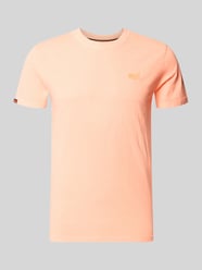 T-Shirt mit Rundhalsausschnitt und Label-Stitching von Superdry Orange - 18