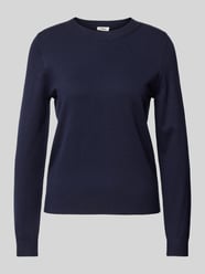 Regular Fit Strickpullover aus Viskose-Mix mit Rippbündchen von s.Oliver RED LABEL Blau - 35