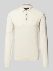 Sweter z dzianiny z kołnierzykiem polo model ‘Bassington’ od Barbour - 34