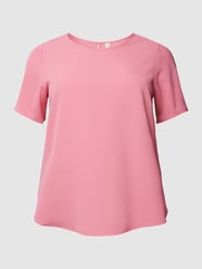 PLUS SIZE blouseshirt met geribde ronde hals van ONLY CARMAKOMA Roze - 39