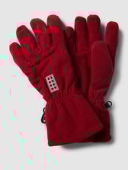 Handschuhe mit reflektierendem Detail Modell 'AZUN' von LEGO WEAR Rot - 33