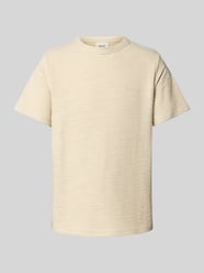 T-shirt z prążkowanym, okrągłym dekoltem model ‘WILLOW’ od Forét - 42