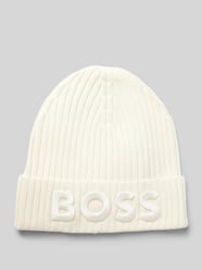 Beanie mit Label-Stitching Modell 'Lara' von BOSS Beige - 2