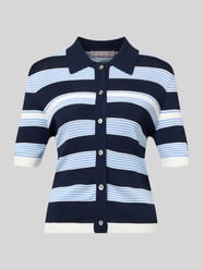 Koszulka polo z mieszanki wiskozy z zapięciem na guziki o kroju regular fit od Christian Berg Woman Selection - 3