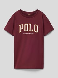 T-Shirt mit Label-Stitching von Polo Ralph Lauren Kids Rot - 11