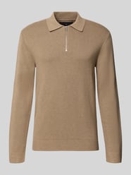 Regular Fit Strickpullover aus reiner Baumwolle Modell 'LAMILANO' von JACK & JONES Beige - 43