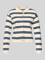 Kardigan o kroju regular fit z Mieszanka wiskozy Model 'GOLD STRIPE' od VERO MODA - 9