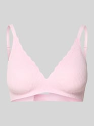 Biustonosz typu bralette z efektem push up model „Bliss“ od Sloggi Fuksjowy - 3