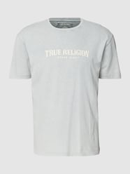 T-shirt met labelprint van TRUE RELIGION Grijs / zwart - 14