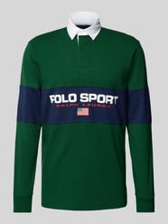 Koszulka polo o kroju classic fit z nadrukiem z logo od Polo Sport Zielony - 13