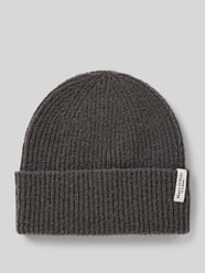 Beanie mit Schurwolle in Ripp-Optik von Marc O'Polo Grau - 42