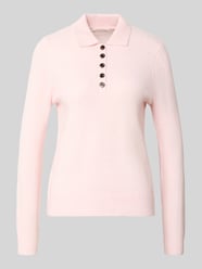 Gebreide pullover met polokraag en knoopsluiting van Christian Berg Woman Fuchsia - 25
