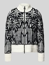 Gebreid jack met scheerwol en opstaande kraag van Marc Cain - 13