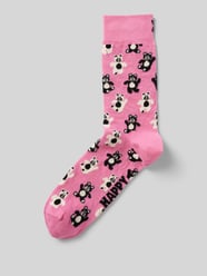 Skarpety z nadrukiem z motywem model ‘Teddy Bear’ od Happy Socks Różowy - 19