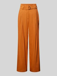 Flared Leinenhose mit Gürtel von Marc Cain - 42