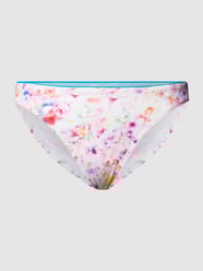 Bikini-Hose mit floralem Allover-Muster Modell 'GREENFIELD' von Esprit Blau / Türkis - 4