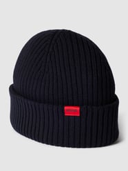 Beanie in Strick-Optik Modell 'Xisho' von HUGO Blau - 40