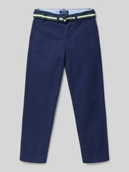 Proste spodnie chinos z mieszanki bawełny od Polo Ralph Lauren Kids - 22