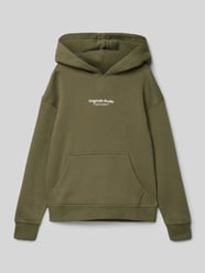 Hoodie mit Label-Print Modell 'ERBRO' von Jack & Jones Grün - 3