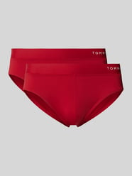 Badehose mit Label-Print von Tommy Hilfiger Rot - 12