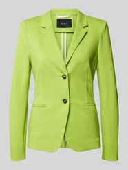 Slim fit blazer met paspelzakken van Oui Groen - 42