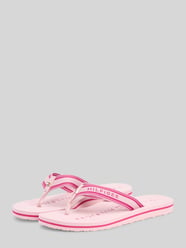 Teenslippers met merkdetails van Tommy Hilfiger Fuchsia - 29