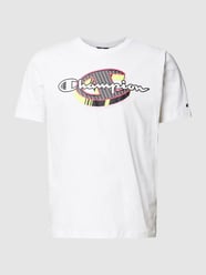 T-shirt z nadrukowanym motywem od CHAMPION Biały - 17