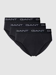 Slip mit elastischem Logo-Bund im 3er-Pack von Gant Schwarz - 47
