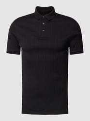 Poloshirt in Ripp-Optik von Emporio Armani Schwarz - 42