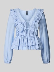 Regular Fit Langarmbluse aus Viskose-Mix Modell 'ZOEY' von VERO MODA - 4