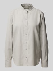 Relaxed Fit Bluse mit Fischgräten-Muster aus Flanell von Marc O'Polo Grau - 1