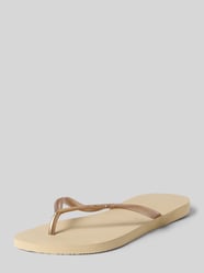 Teenslippers met labeldetail van Havaianas Beige - 13
