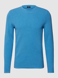 Gebreide pullover met ribboorden, model 'Louis' van MCNEAL Blauw / turquoise - 17