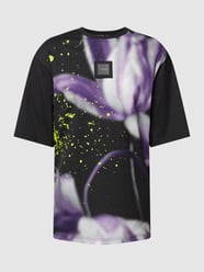 T-Shirt mit Label-Patch Modell 'Timono Lotus' von BOSS Green Schwarz - 10