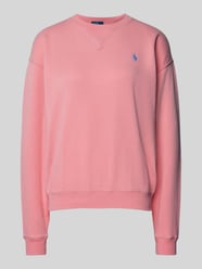 Sweatshirt met logostitching van Polo Ralph Lauren Fuchsia - 36