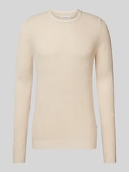 Strickpullover mit Rundhalsausschnitt Modell 'LEWIS' von Jack & Jones Beige - 11