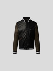 Lederjacke mit Ring-Detail von Stylebop Grün - 3