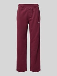 Sweatpants met logostitching en steekzakken van Pegador Bordeaux - 21