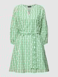 Knielange jurk met all-over motief van SMASHED LEMON Wit - 32