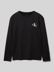 Longsleeve mit Label-Print von Calvin Klein Jeans Schwarz - 32