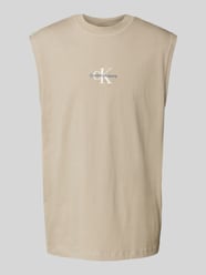 Top mit Label-Stitching von Calvin Klein Jeans Beige - 4