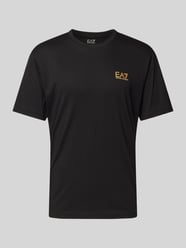 T-Shirt mit Label-Print von EA7 Emporio Armani Schwarz - 5