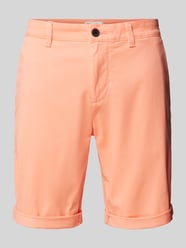 Slim Fit Chino-Shorts in unifarbenem Design von Tom Tailor Denim Orange - 42
