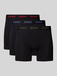 Boxershorts mit elastischem Logo-Bund im 3er-Pack von HUGO Schwarz - 10