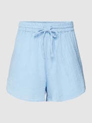 Korte broek met tunnelkoord, model 'Foxa' van ICHI Blauw / turquoise - 29