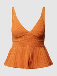 Stricktop mit Volantsaum von REVIEW Orange - 19