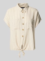 Boxy fit overhemdblouse met knoopdetail, model 'PIA' van Pieces Beige - 8