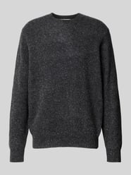Sweter z wełny z prążkowanymi ściągaczami od ANNARR - 11