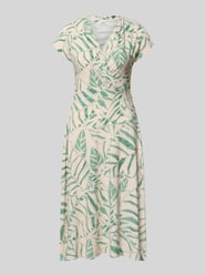 QUNERY Zomerjurk voor dames, lange jurk, elegant, V-hals, korte mouwen, casual, zomer, elastisch, B-marineblauw, S